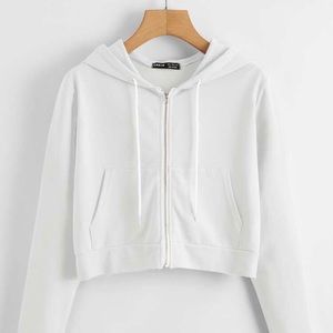 Zip Up Drawstring Hoodie